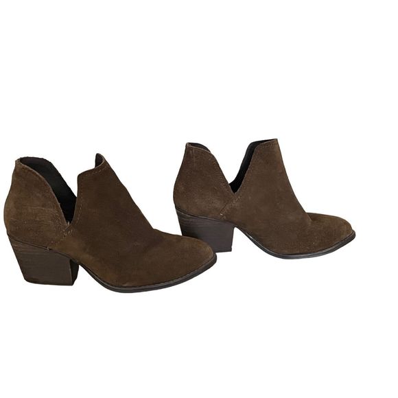 SZ 8.5M STEVE MADDEN ADELPHIE GENUINE Suede Ankle Boot / Bootie in Chestnut Brow - Picture 6 of 9
